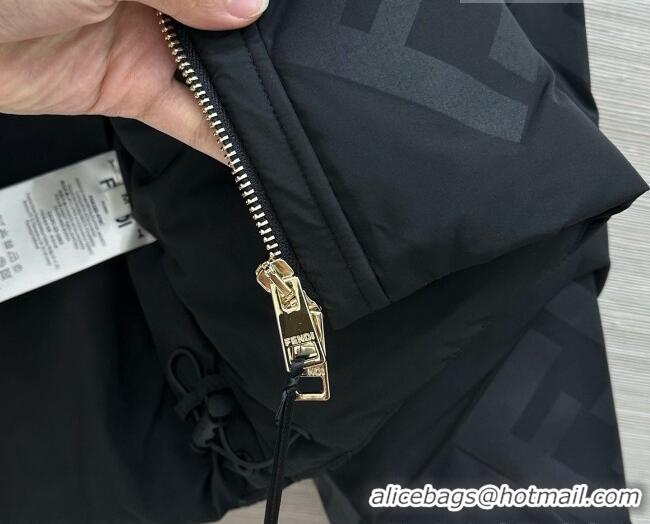 Famous Brand Fendi FF Down Jacket Wool F090705 Black 2026