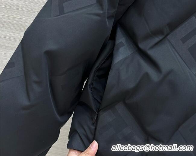 Famous Brand Fendi FF Down Jacket Wool F090705 Black 2026
