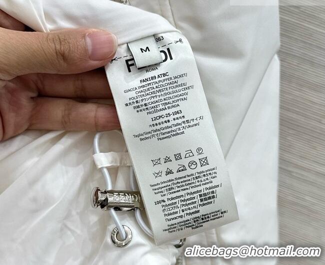Reasonable Price Fendi FF Down Jacket Wool F090706 White 2026