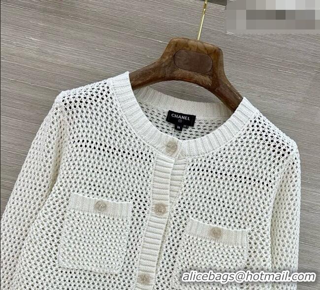 Best Price Chanel Coco Knit Cardigan CH090719 White 2026