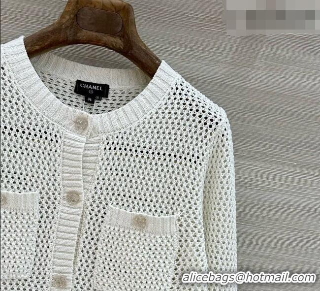 Best Price Chanel Coco Knit Cardigan CH090719 White 2026