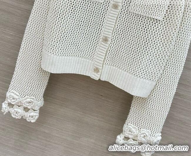 Best Price Chanel Coco Knit Cardigan CH090719 White 2026