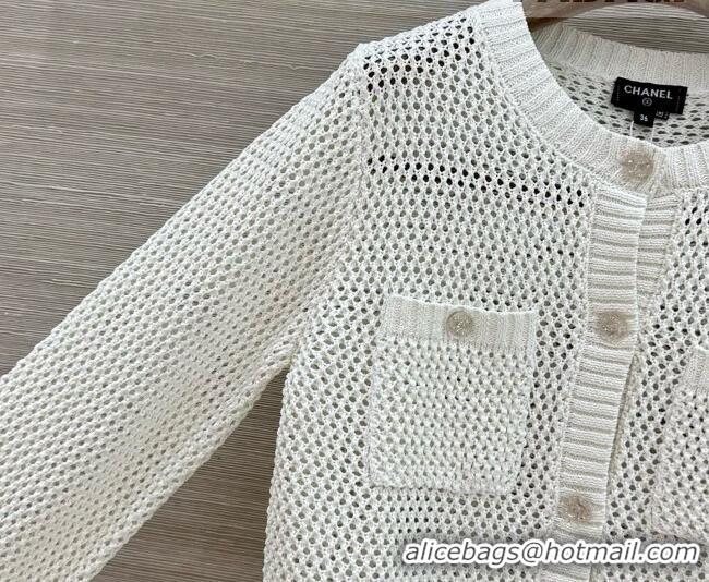 Best Price Chanel Coco Knit Cardigan CH090719 White 2026