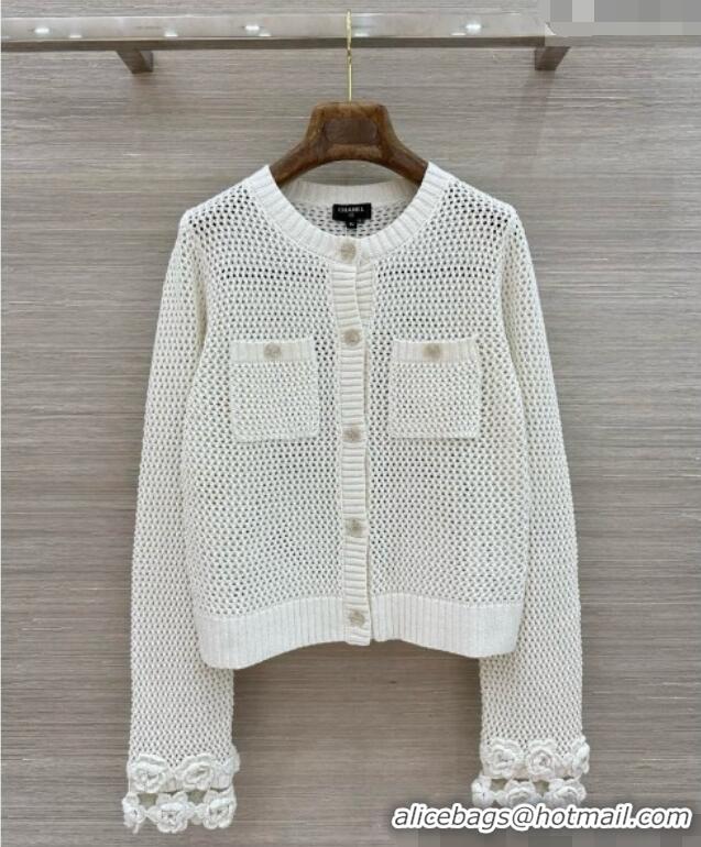 Best Price Chanel Coco Knit Cardigan CH090719 White 2026