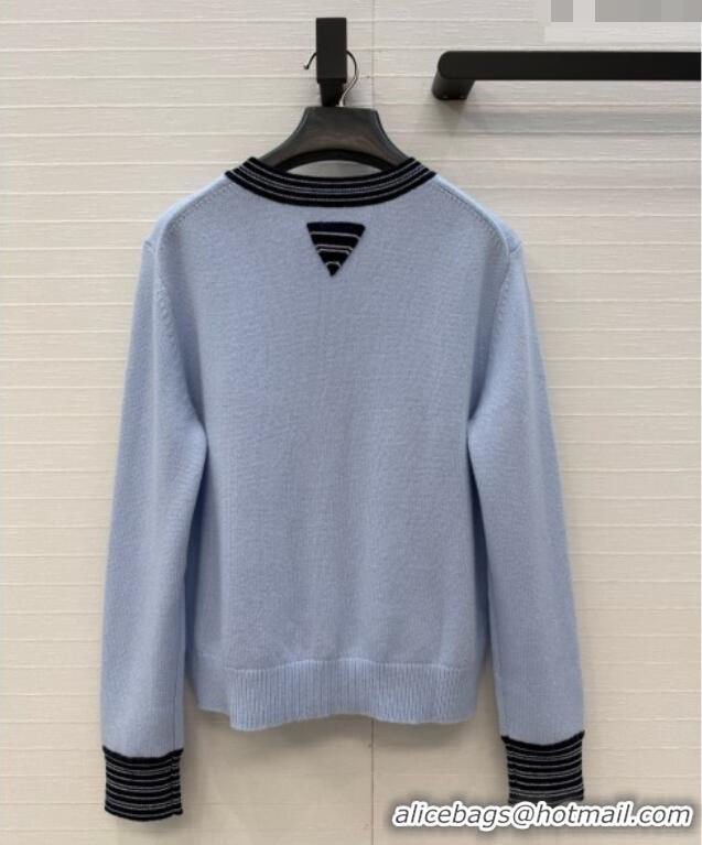 Shop Cheapest Chanel Cashmere Sweater CH090730 Light Blue 2026