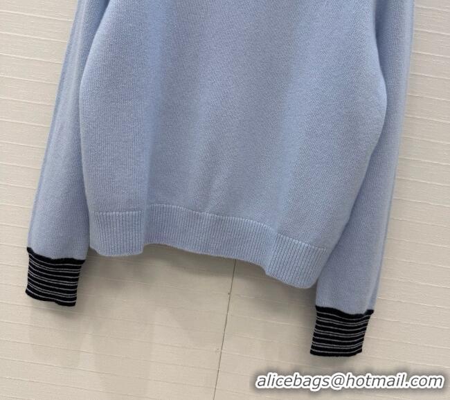 Shop Cheapest Chanel Cashmere Sweater CH090730 Light Blue 2026