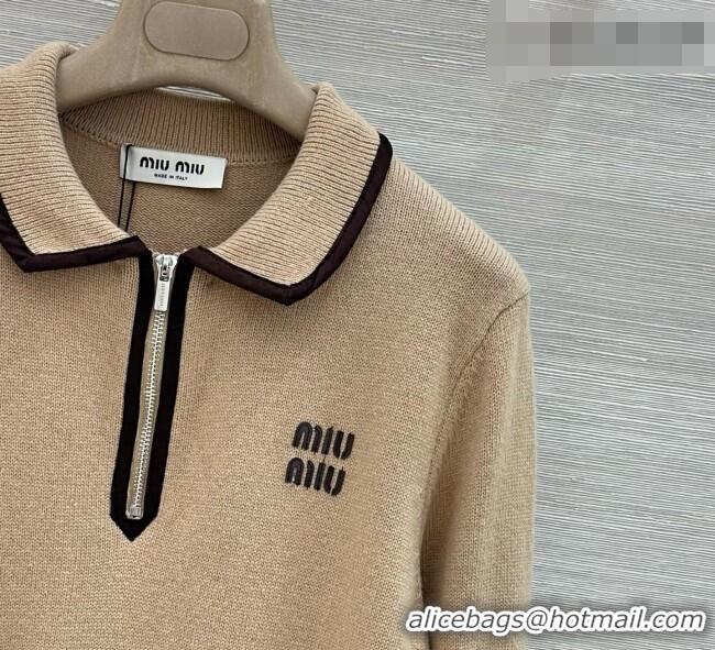 Most Popular Miu Miu Wool & Cashmere Sweater M090720 Camel 2026
