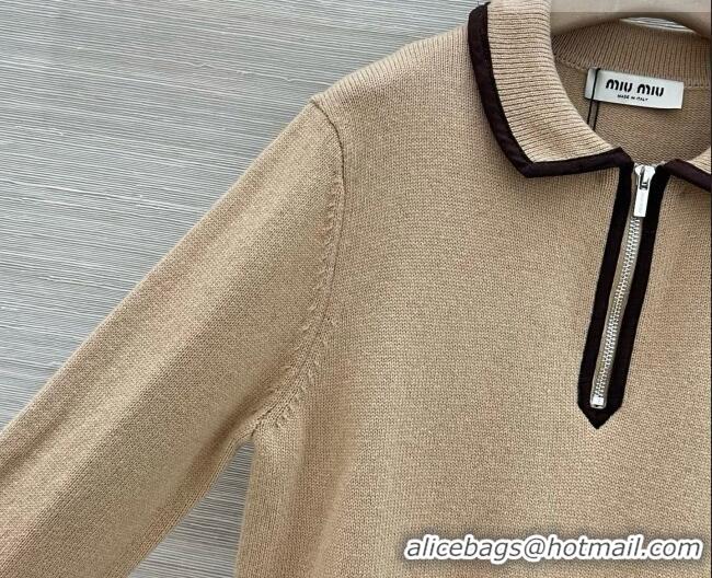 Most Popular Miu Miu Wool & Cashmere Sweater M090720 Camel 2026