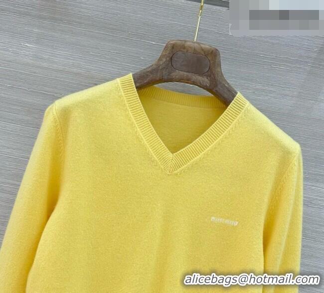 Well Crafted Miu Miu Wool Sweater M090723 Yellow 2026