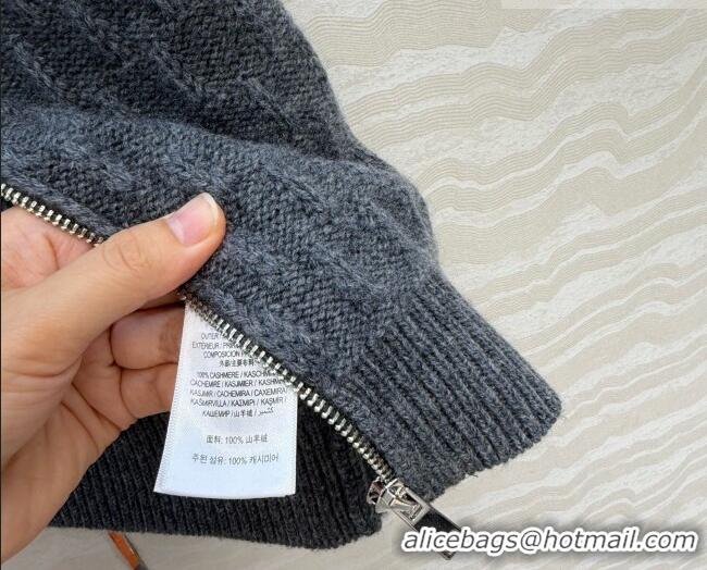 Famous Brand Prada Cashmere Zipped Cardigan P090714 Grey 2026