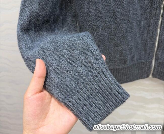Famous Brand Prada Cashmere Zipped Cardigan P090714 Grey 2026