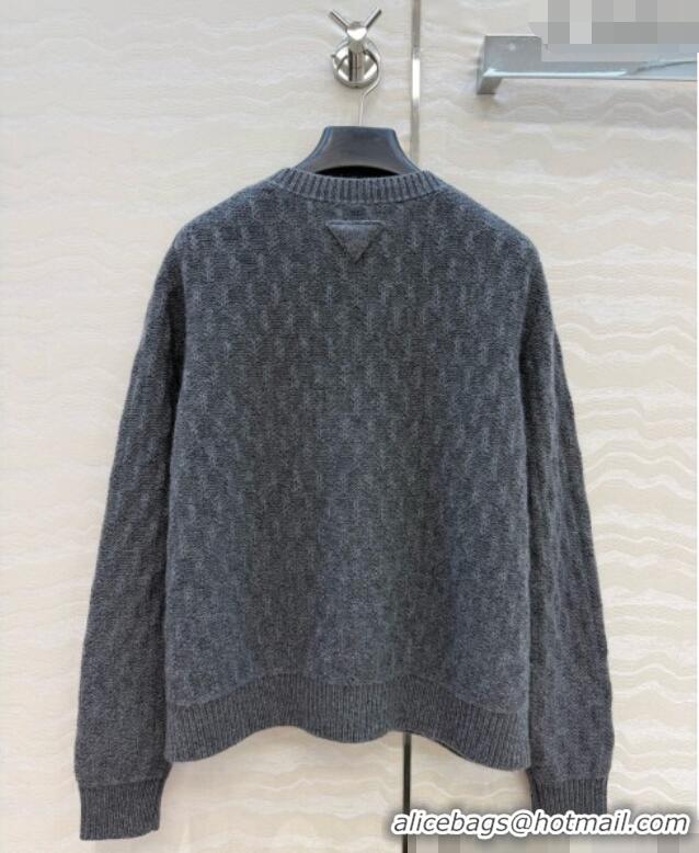 Famous Brand Prada Cashmere Zipped Cardigan P090714 Grey 2026