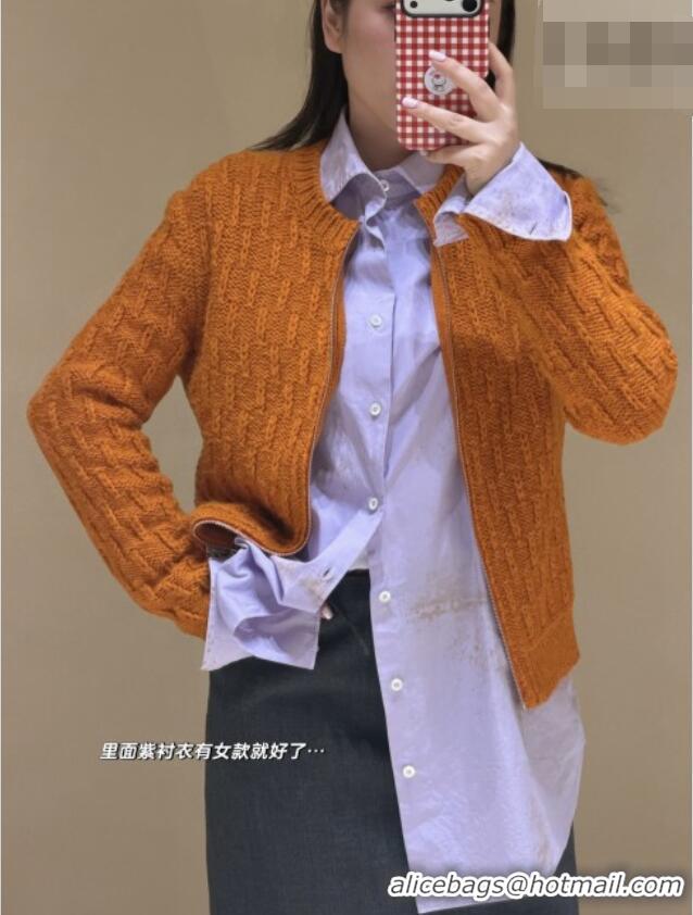 Good Taste Prada Cashmere Zipped Cardigan P090715 Orange 2026