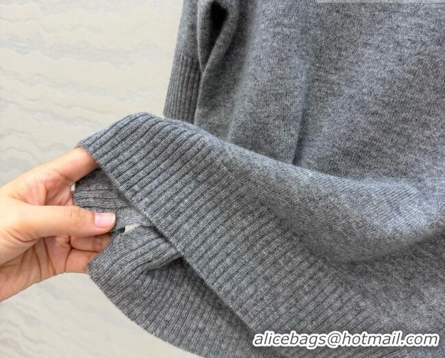 New Fashion Prada Cashmere Short-sleeved Sweater P090712 Grey 2026