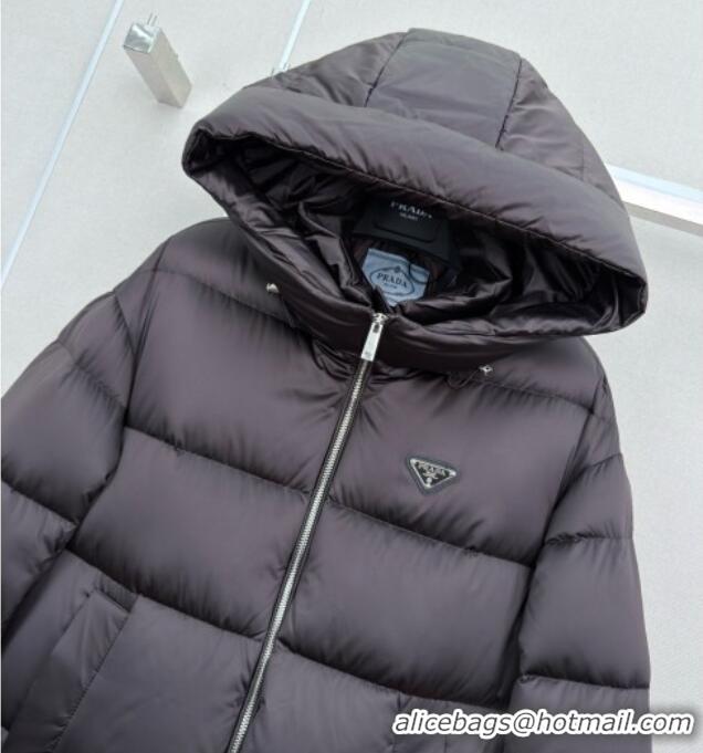 Top Design Prada Down Jacket P090739 Dark Brown 2026