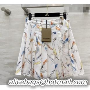 Well Crafted Discount Burberry Skirt B090801 White 2026