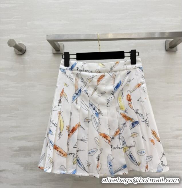 Well Crafted Discount Burberry Skirt B090801 White 2026