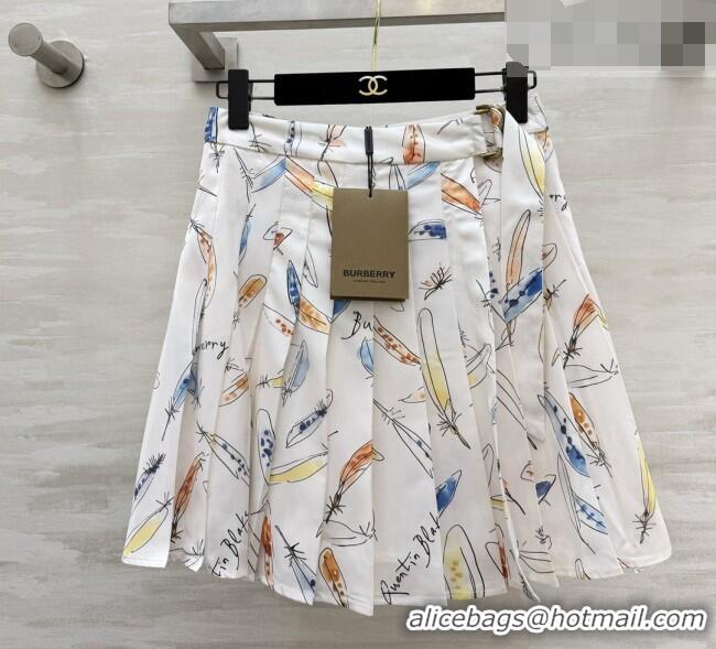 Well Crafted Discount Burberry Skirt B090801 White 2026