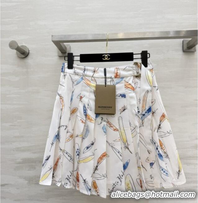 Well Crafted Discount Burberry Skirt B090801 White 2026