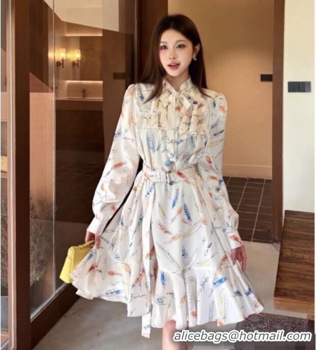 New Design Discount Burberry Dress B090806 White 2026