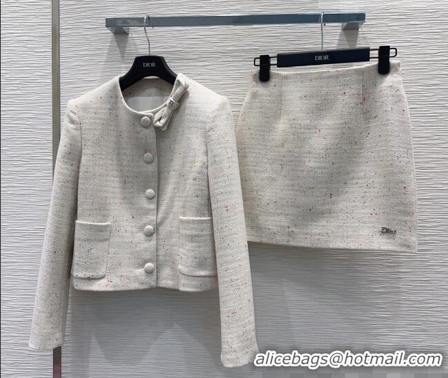 Traditional Discount Dior Tweed Jacket D090807 Beige 2026