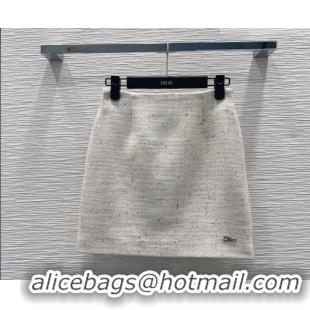 Classic Discount Dior Tweed Skirt D090809 Beige 2026