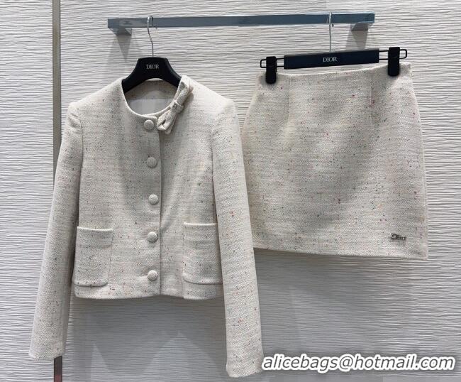 Classic Discount Dior Tweed Skirt D090809 Beige 2026