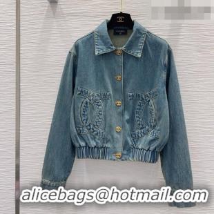 Grade Cheap Chanel Denim Jacket CH090766 Blue 2026