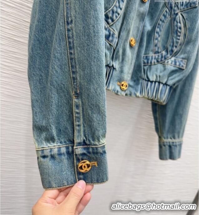 Grade Cheap Chanel Denim Jacket CH090766 Blue 2026