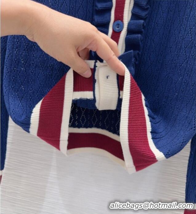 Original Cheap Chanel Wool Cardigan CH090768 Blue 2026