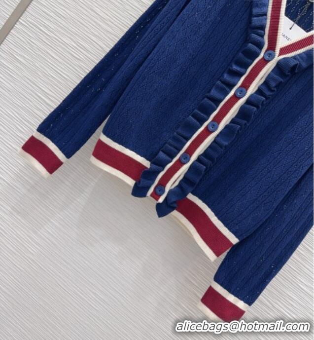 Original Cheap Chanel Wool Cardigan CH090768 Blue 2026