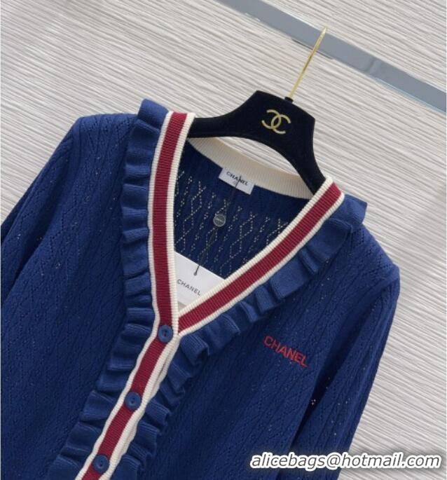 Original Cheap Chanel Wool Cardigan CH090768 Blue 2026
