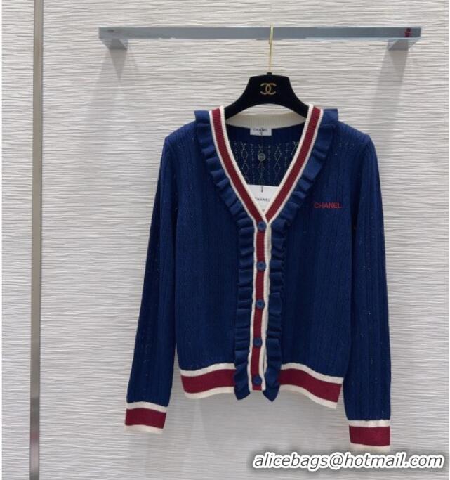 Original Cheap Chanel Wool Cardigan CH090768 Blue 2026