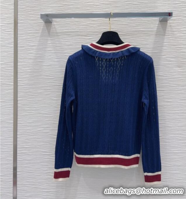 Original Cheap Chanel Wool Cardigan CH090768 Blue 2026