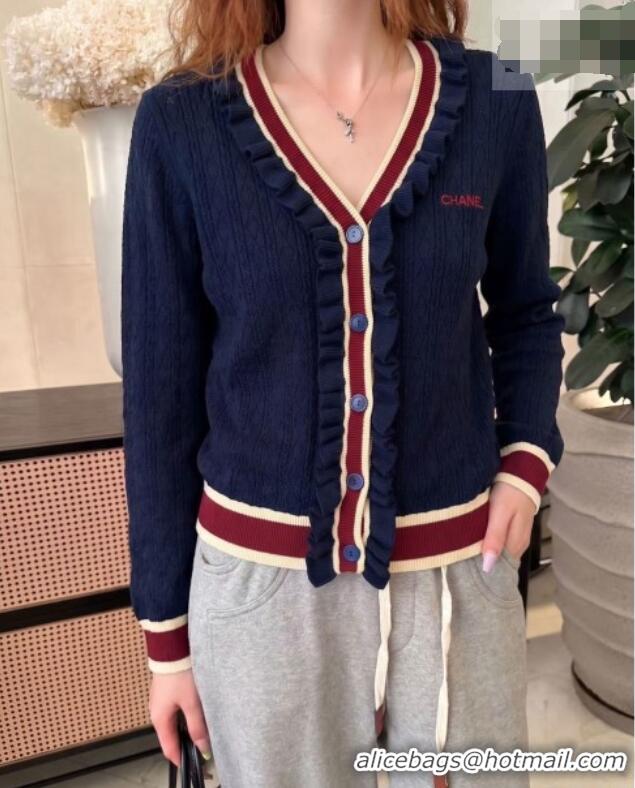 Original Cheap Chanel Wool Cardigan CH090768 Blue 2026
