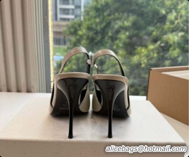 Best Product Saint Laurent ICELAND Slingback Pumps in Smooth leather and Crystals Black/White 6091510 2026