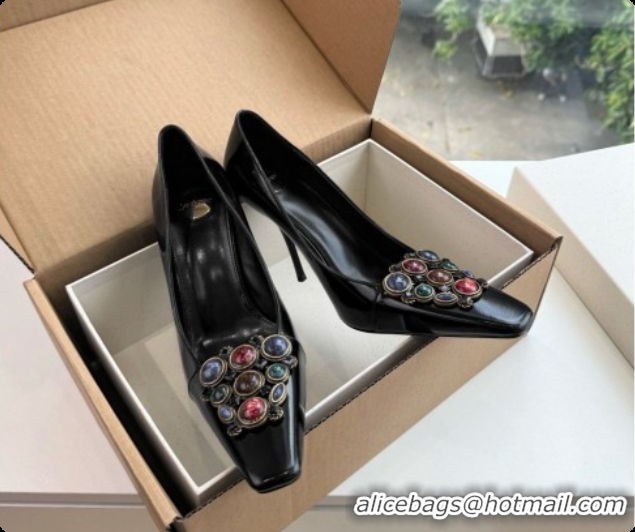 Discount Saint Laurent ICELAND Pumps in Smooth leather and Crystals Black 6091519 2026