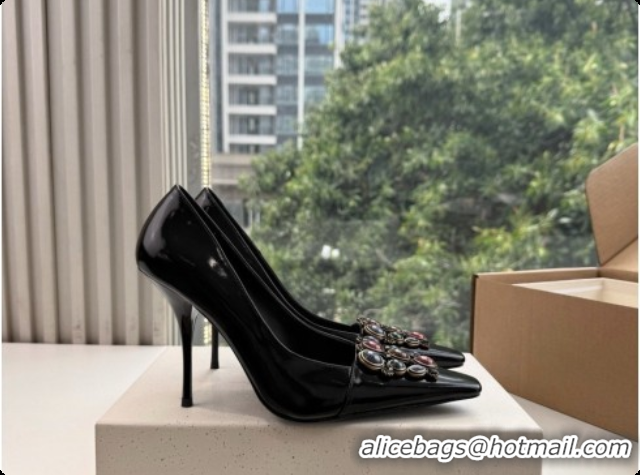 Discount Saint Laurent ICELAND Pumps in Smooth leather and Crystals Black 6091519 2026