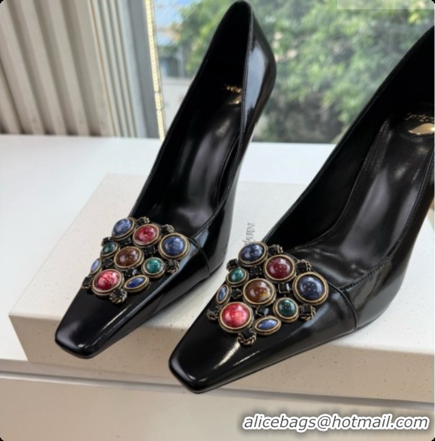 Discount Saint Laurent ICELAND Pumps in Smooth leather and Crystals Black 6091519 2026