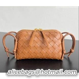 Grade Design Bottega Veneta Intrecciato Leather Concert Pouch Mini Bag 794258 Amber Brown 2026