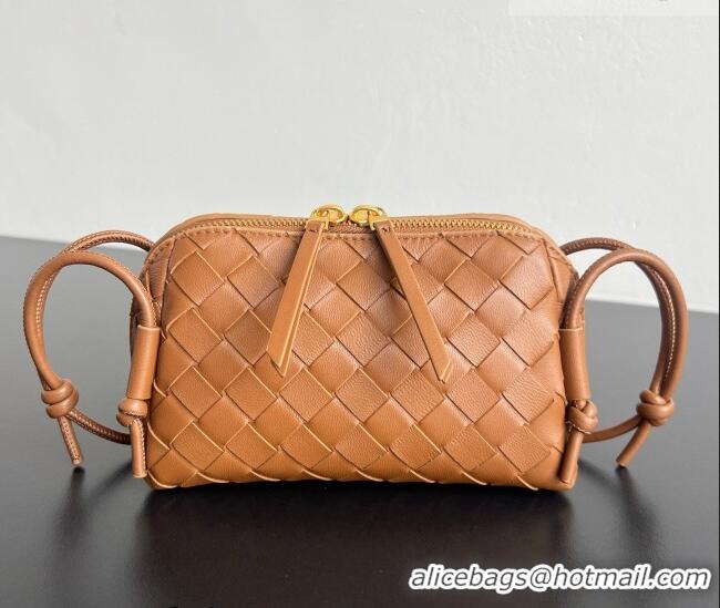 Grade Design Bottega Veneta Intrecciato Leather Concert Pouch Mini Bag 794258 Amber Brown 2026