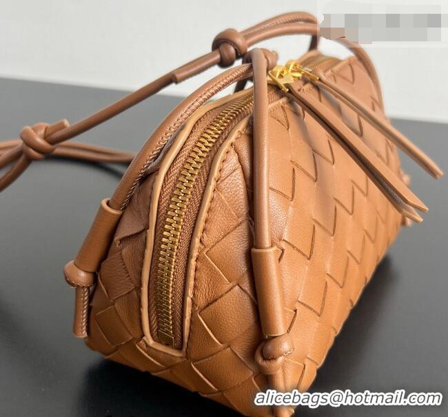 Grade Design Bottega Veneta Intrecciato Leather Concert Pouch Mini Bag 794258 Amber Brown 2026