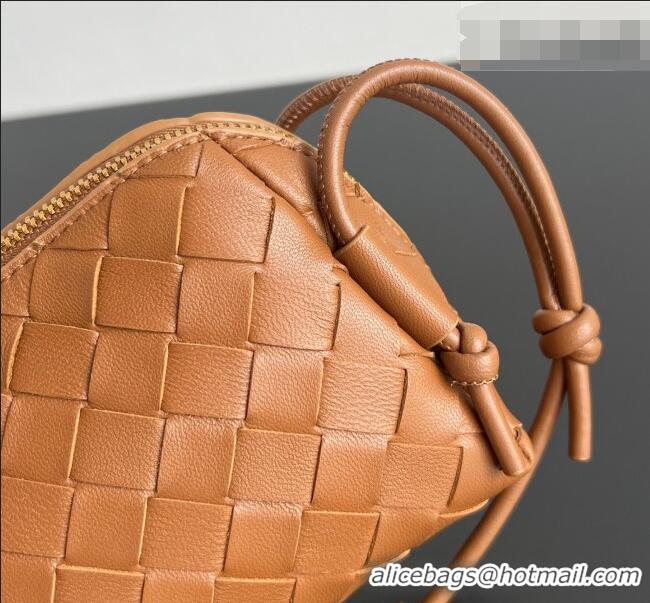 Grade Design Bottega Veneta Intrecciato Leather Concert Pouch Mini Bag 794258 Amber Brown 2026