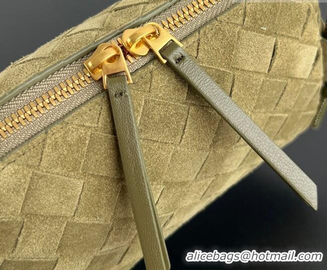 Top Grade Bottega Veneta Intrecciato Suede Concert Pouch Mini Bag 794258 Soil Brown 2026