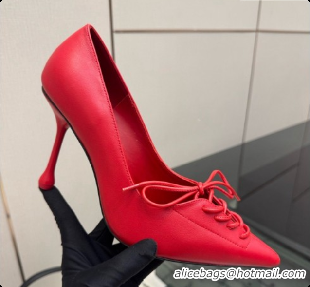 Grade Jimmy Choo Scarlett 95 Pumps in Black Lambskin J091212 Red 2026