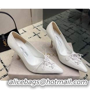 Original Cheap Jimmy Choo Scarlett 95 Pumps in Black Lambskin J091213 White 2026 