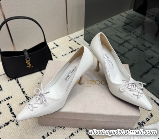Original Cheap Jimmy Choo Scarlett 95 Pumps in Black Lambskin J091213 White 2026 