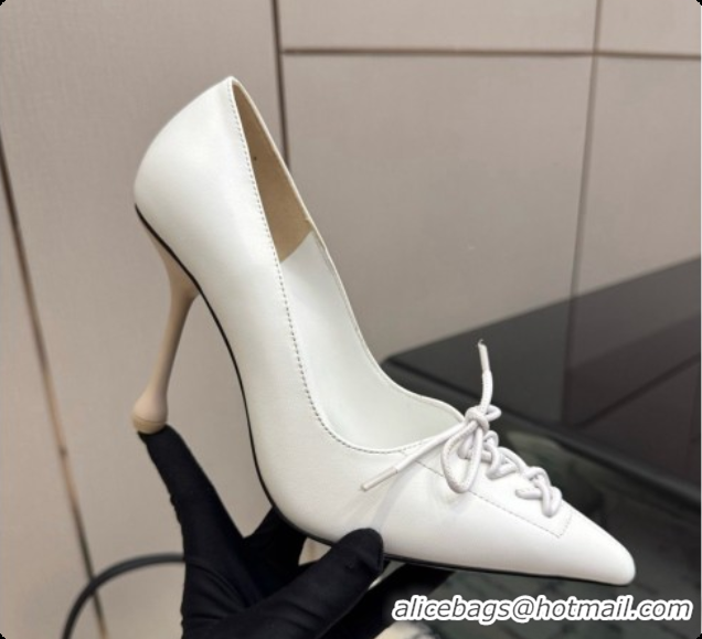 Original Cheap Jimmy Choo Scarlett 95 Pumps in Black Lambskin J091213 White 2026 