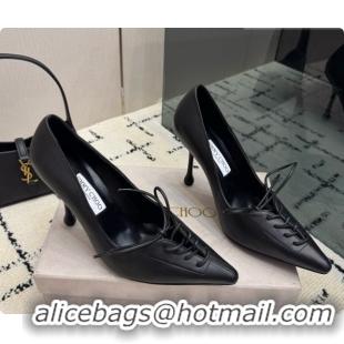 Best Grade Jimmy Choo Scarlett 95 Pumps in Black Lambskin J091214 Black 2026