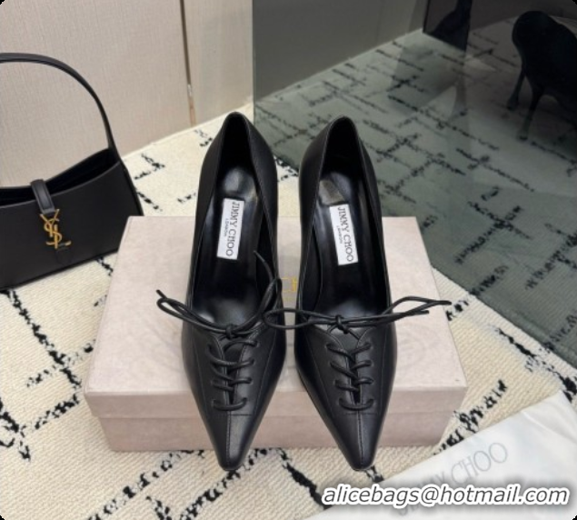 Best Grade Jimmy Choo Scarlett 95 Pumps in Black Lambskin J091214 Black 2026